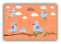 Thumbnail for Personalized Birds Canvas Wrap & Photo Print I - Orange Background - Front View
