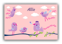 Thumbnail for Personalized Birds Canvas Wrap & Photo Print I - Pink Background - Front View