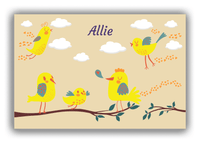 Thumbnail for Personalized Birds Canvas Wrap & Photo Print I - Light Brown Background - Front View