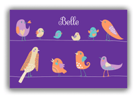 Thumbnail for Personalized Birds Canvas Wrap & Photo Print II - Purple Background - Front View