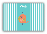 Thumbnail for Personalized Birds Canvas Wrap & Photo Print III - Teal Background - Bird I - Front View