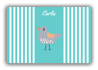 Thumbnail for Personalized Birds Canvas Wrap & Photo Print III - Teal Background - Bird II - Front View
