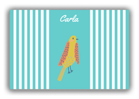 Thumbnail for Personalized Birds Canvas Wrap & Photo Print III - Teal Background - Bird III - Front View