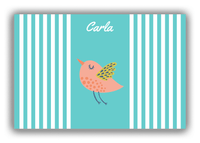 Thumbnail for Personalized Birds Canvas Wrap & Photo Print III - Teal Background - Bird IV - Front View