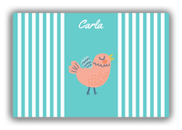 Thumbnail for Personalized Birds Canvas Wrap & Photo Print III - Teal Background - Bird VIII - Front View