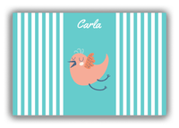 Thumbnail for Personalized Birds Canvas Wrap & Photo Print III - Teal Background - Bird IX - Front View