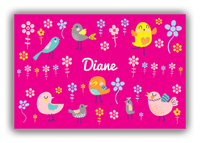 Thumbnail for Personalized Birds Canvas Wrap & Photo Print IV - Pink Background - Front View