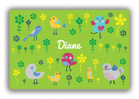 Thumbnail for Personalized Birds Canvas Wrap & Photo Print IV - Green Background - Front View
