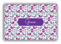 Thumbnail for Personalized Birds Canvas Wrap & Photo Print VII - White Background - Decorative Rectangle Nameplate - Front View