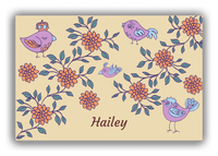 Thumbnail for Personalized Birds Canvas Wrap & Photo Print VIII - Light Brown Background - Front View