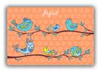 Thumbnail for Personalized Birds Canvas Wrap & Photo Print IX - Orange Background - Front View