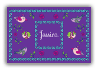 Thumbnail for Personalized Birds Canvas Wrap & Photo Print X - Purple Background - Square Border - Front View