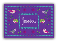 Thumbnail for Personalized Birds Canvas Wrap & Photo Print X - Purple Background - Rectangle Border - Front View