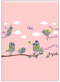 Thumbnail for Personalized Birds Journal I - Pink Background - Front View