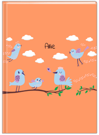 Thumbnail for Personalized Birds Journal I - Orange Background - Front View