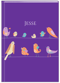 Thumbnail for Personalized Birds Journal II - Purple Background - Front View