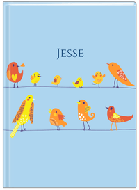 Thumbnail for Personalized Birds Journal II - Blue Background - Front View