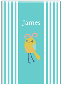 Thumbnail for Personalized Birds Journal III - Teal Background - Bird XII - Front View