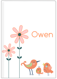 Thumbnail for Personalized Birds Journal V - White Background - Bird I - Front View