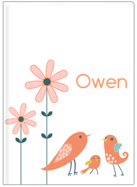 Thumbnail for Personalized Birds Journal V - White Background - Bird V - Front View