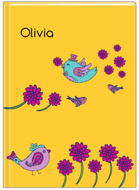 Thumbnail for Personalized Birds Journal VI - Yellow Background - Front View