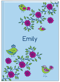 Thumbnail for Personalized Birds Journal VIII - Blue Background - Front View