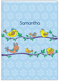 Thumbnail for Personalized Birds Journal IX - Blue Background - Front View