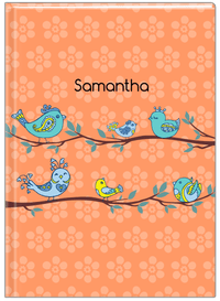 Thumbnail for Personalized Birds Journal IX - Orange Background - Front View
