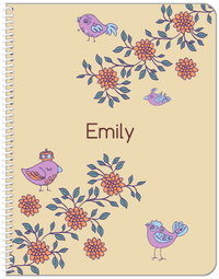 Thumbnail for Personalized Birds Notebook VIII - Brown Background - Front View