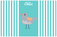 Thumbnail for Personalized Birds Placemat III - Teal Background - Bird II -  View