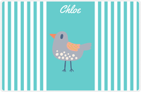 Thumbnail for Personalized Birds Placemat III - Teal Background - Bird II -  View