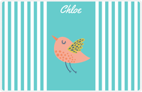 Thumbnail for Personalized Birds Placemat III - Teal Background - Bird IV -  View