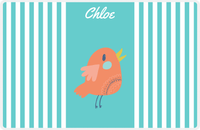 Thumbnail for Personalized Birds Placemat III - Teal Background - Bird V -  View