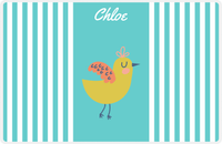 Thumbnail for Personalized Birds Placemat III - Teal Background - Bird VI -  View