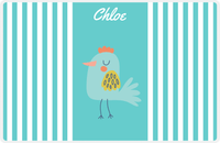 Thumbnail for Personalized Birds Placemat III - Teal Background - Bird VII -  View