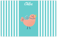 Thumbnail for Personalized Birds Placemat III - Teal Background - Bird VIII -  View