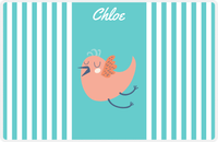 Thumbnail for Personalized Birds Placemat III - Teal Background - Bird IX -  View
