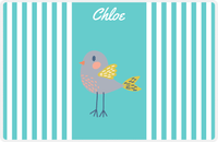 Thumbnail for Personalized Birds Placemat III - Teal Background - Bird X -  View