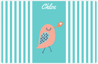 Thumbnail for Personalized Birds Placemat III - Teal Background - Bird XI -  View