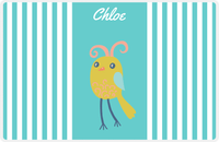 Thumbnail for Personalized Birds Placemat III - Teal Background - Bird XII -  View