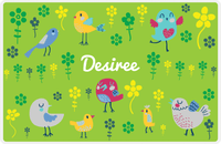 Thumbnail for Personalized Birds Placemat IV - Green Background -  View