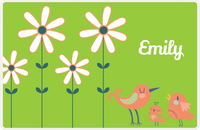 Thumbnail for Personalized Birds Placemat V - Green Background - Bird I -  View