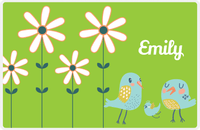 Thumbnail for Personalized Birds Placemat V - Green Background - Bird X -  View