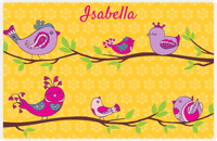 Thumbnail for Personalized Birds Placemat IX - Yellow Background -  View