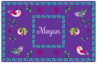 Thumbnail for Personalized Birds Placemat X - Purple Background - Square Nameplate -  View