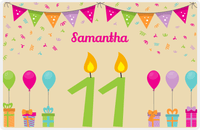 Thumbnail for Personalized Birthday Placemat III - Candle Number 11 -  View