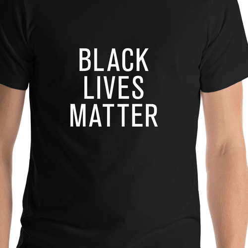 Black Lives Matter T-Shirt - Black - Shirt Close-Up View