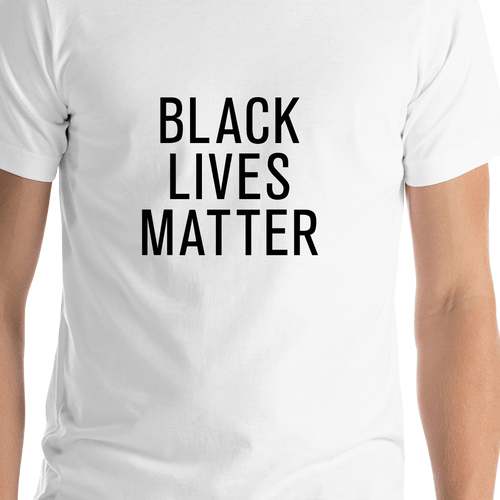 Black Lives Matter T-Shirt - White - Shirt Close-Up View