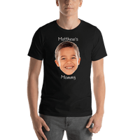Thumbnail for Personalized Black T-Shirt - Your Kid's Face - Shirt View