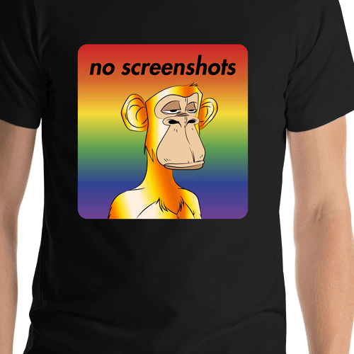 Personalized Bored Ape NFT T-Shirt - Black - Shirt Close-Up View